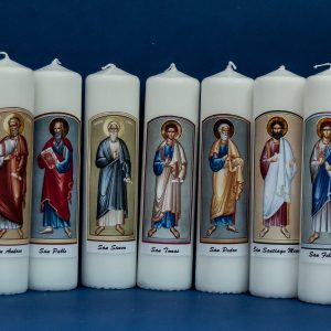 Juego de 12 velas APOSTOLES  de 7 x 20 cm