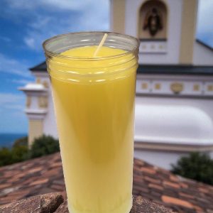 Velón Especial para el Santisimo Artesanal de 60 Ø tubo transparente (caja 25 uds.)