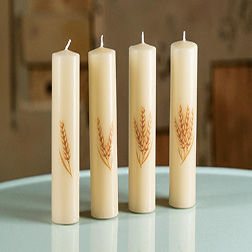 Vela adviento espiga impresa